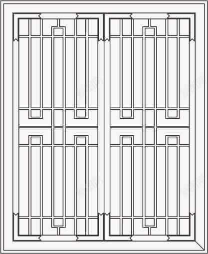 传统古典中式窗png免抠素材_新图网 https://ixintu.com 中式门窗 传统 古典 手绘 线条图