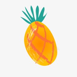 鎵嬬粯凿滆氨手绘菠萝图案高清图片