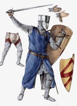 中世纪刀盾士兵素材