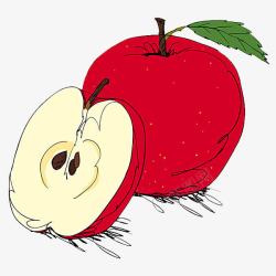 红苹果插画素材