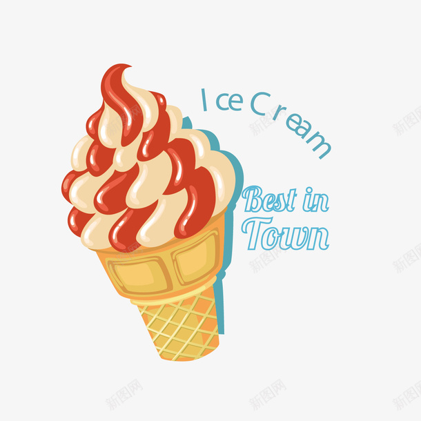 冰淇淋图案矢量图ai免抠素材_新图网 https://ixintu.com 冰淇淋 冷饮 矢量冰淇淋 矢量图