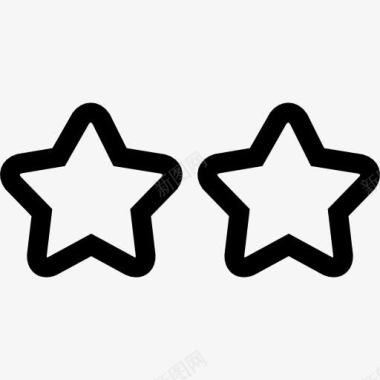 两个星星标志图标图标