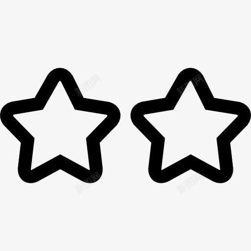 两个星星标志图标png_新图网 https://ixintu.com 信号 大纲 星 标志 符号 质量概述