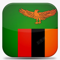 zambia赞比亚V7国旗图标高清图片