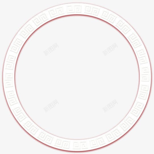 白色中式花纹圆形png免抠素材_新图网 https://ixintu.com 中式 圆形 白色 花纹
