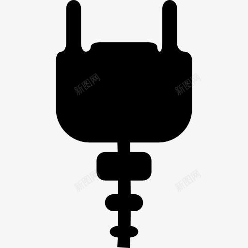 插头电连接的黑色形状图标png_新图网 https://ixintu.com 形状 插头 电 电插头 连接器 黑色