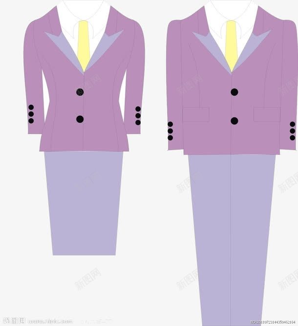工作服png免抠素材_新图网 https://ixintu.com 创意 工作服设计 紫色