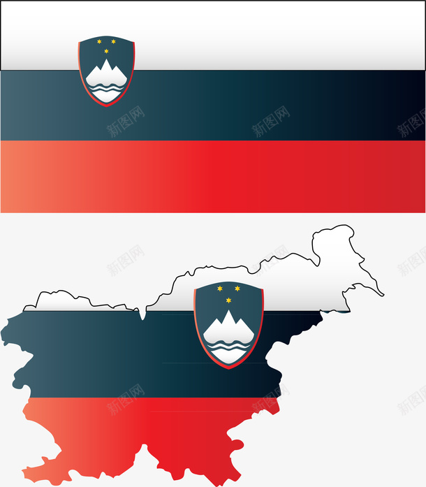 斯洛文尼亚国旗地图png免抠素材_新图网 https://ixintu.com 国旗 地图 斯洛文尼亚 欧盟成员国