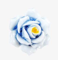 蓝白青花瓷花素材