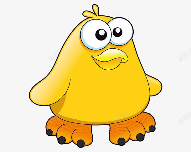 卡通手绘黄色可爱小鸡png免抠素材_新图网 https://ixintu.com 卡通的小鸡 可爱的小鸡 手绘小鸡 矢量的动物 黄色的小鸡