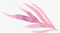 水彩手绘紫色树枝素材