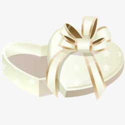拆开的礼物盒白色的心形礼物盒图标高清图片