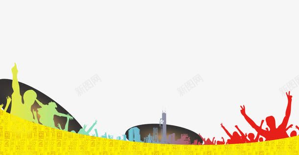 人物剪影png免抠素材_新图网 https://ixintu.com 人物剪影 欢呼 胜利