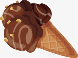 棕色冰激淋美味解渴棕色冰激淋美味解渴矢量图高清图片