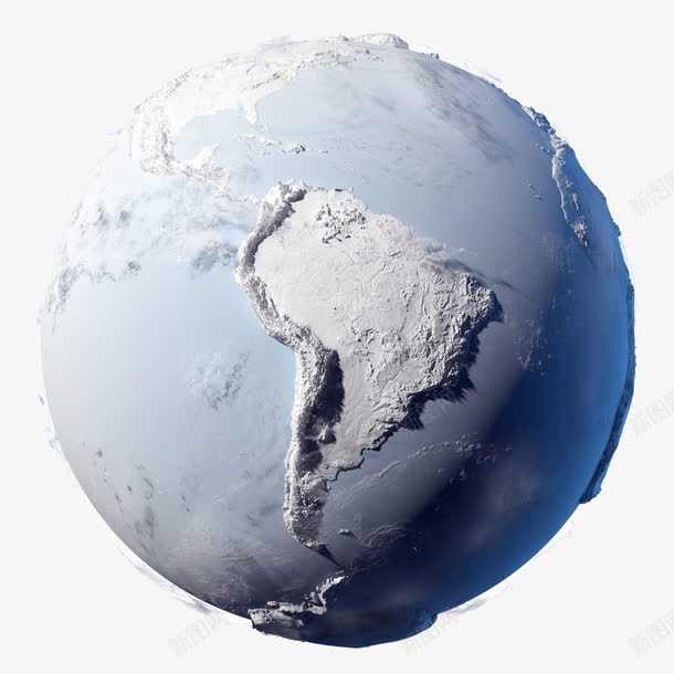 非洲地球png免抠素材_新图网 https://ixintu.com 3D 地球 蓝色 非洲