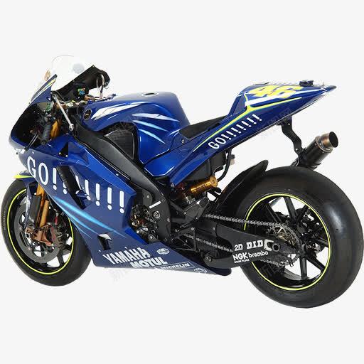 蓝色创意摩托车png免抠素材_新图网 https://ixintu.com 摩托装饰 日常装饰图案 蓝色创意摩托车