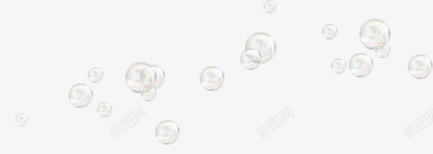 卡通手绘白色透明气泡png免抠素材_新图网 https://ixintu.com 漂浮素材 白色卡通 透明 透明气泡
