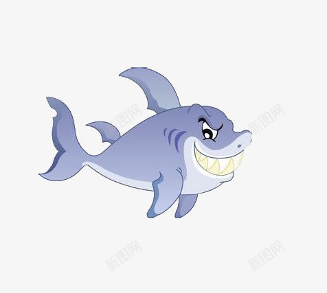 凶狠的鲨鱼png免抠素材_新图网 https://ixintu.com 卡通 海洋 鲨鱼