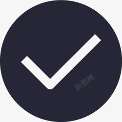 实心对勾带边框实心对勾带边框矢量图图标高清图片