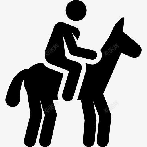 骑马图标png_新图网 https://ixintu.com 体育 冒险运动 动物 坚持的人 西方 马 骑马