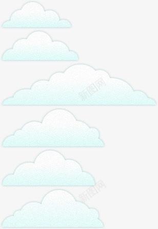 卡通淡蓝渐变云朵png免抠素材_新图网 https://ixintu.com 云朵 卡通 淡蓝 渐变