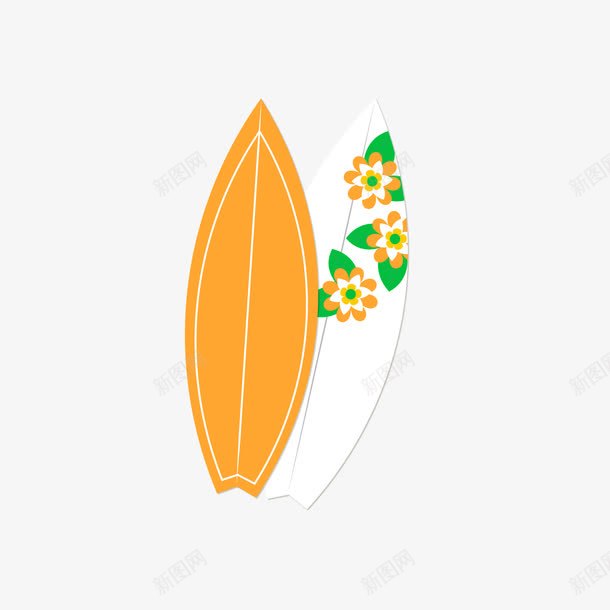 橙色和灰色冲浪板png免抠素材_新图网 https://ixintu.com 冲浪板 日用 橙色 灰色 矢量冲浪板
