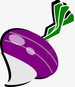 蔬菜类别紫色萝卜青草素材