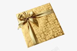 金色绸缎礼物盒素材