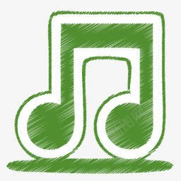 音乐绿色拉丝图标图标