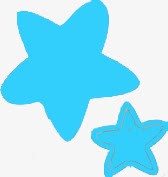 蓝色小星星有个带勾勒边png免抠素材_新图网 https://ixintu.com 勾勒 小星星 蓝色