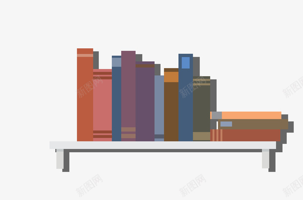 彩色书架成堆的图书书籍矢量图eps免抠素材_新图网 https://ixintu.com 书籍 彩色书架 成堆的图书 矢量书籍 矢量图