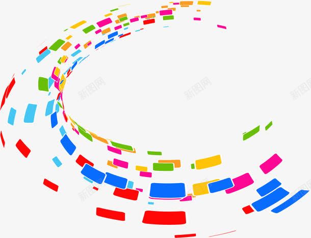 抽象炫彩几何圆弧png免抠素材_新图网 https://ixintu.com 几何 圆弧 抽象 炫彩