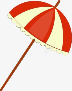 橙色遮阳伞手绘遮阳伞高清图片