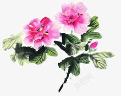 水墨画花素材
