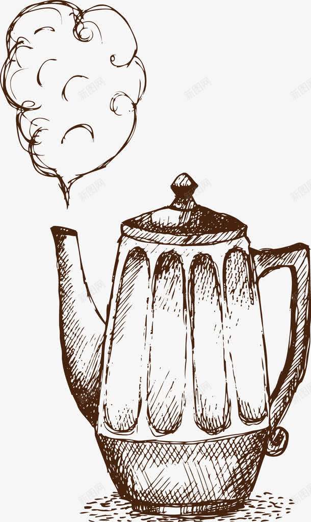 复古咖啡用品png免抠素材_新图网 https://ixintu.com 咖啡壶 复古 复古咖啡用品 手绘