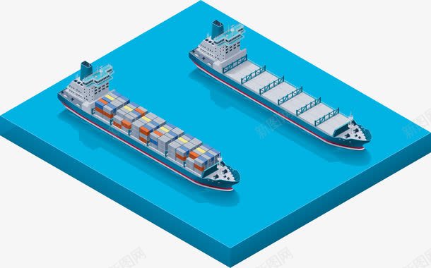 立体货船码头png免抠素材_新图网 https://ixintu.com 港口 港口码头 矢量港口 矢量船只模型 码头 立体 货船 货运