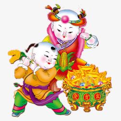 喜庆福娃招财童子素材