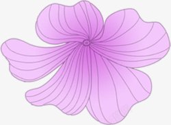 手绘紫色渐变花朵素材