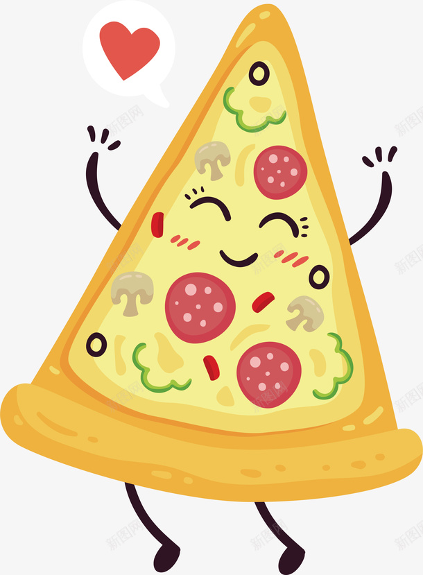 卡通披萨美食矢量图ai免抠素材_新图网 https://ixintu.com 卡通 好吃 披萨 披萨设计 美食 美食设计 矢量图