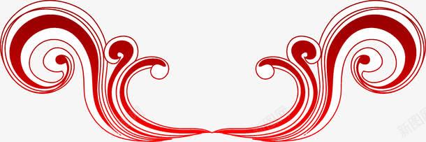 红色螺旋线条欧式花纹png免抠素材_新图网 https://ixintu.com 欧式 红色 线条 花纹 螺旋