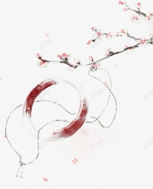 梅花树上的手镯png免抠素材_新图网 https://ixintu.com 手镯 梅花 植物 花卉 花朵 首饰