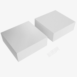 方形扁盒盒型效果素材