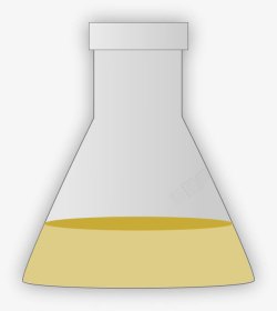 半瓶液体瓶中的黄色的液体高清图片