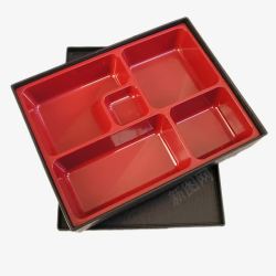 红色的长方形饭盒素材