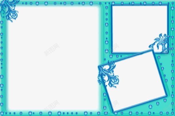 艺术边框png免抠素材_新图网 https://ixintu.com 艺术 蓝色边框 边框 门框