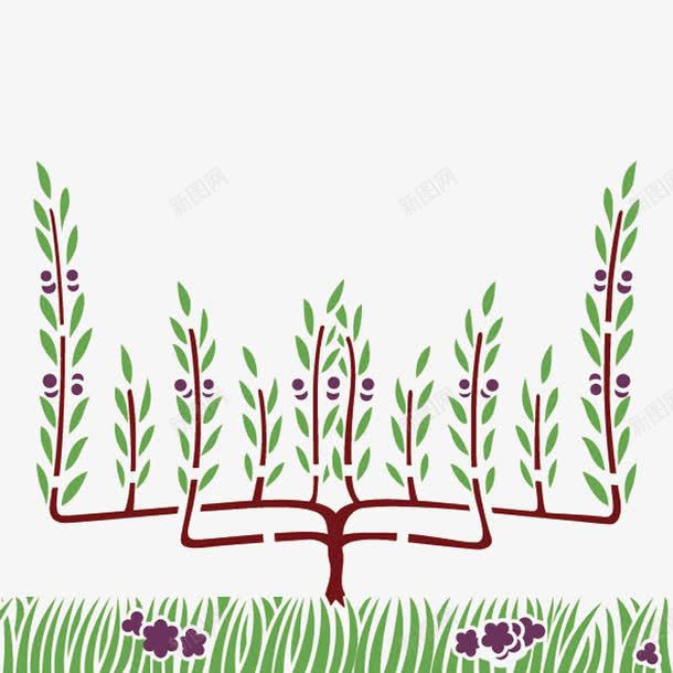 横着长的树木png免抠素材_新图网 https://ixintu.com 卡通 手绘 树木 树枝
