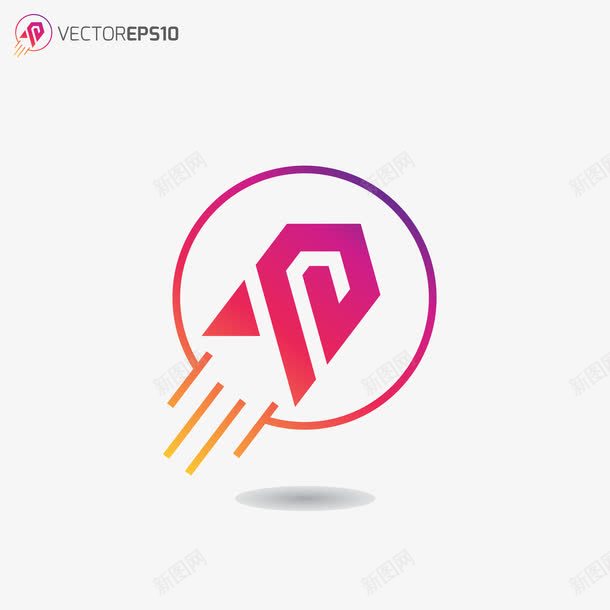 简约炫彩标志png免抠素材_新图网 https://ixintu.com logo设计 创意logo 彩色图形