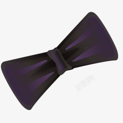紫色黑色领结蝴蝶结素材