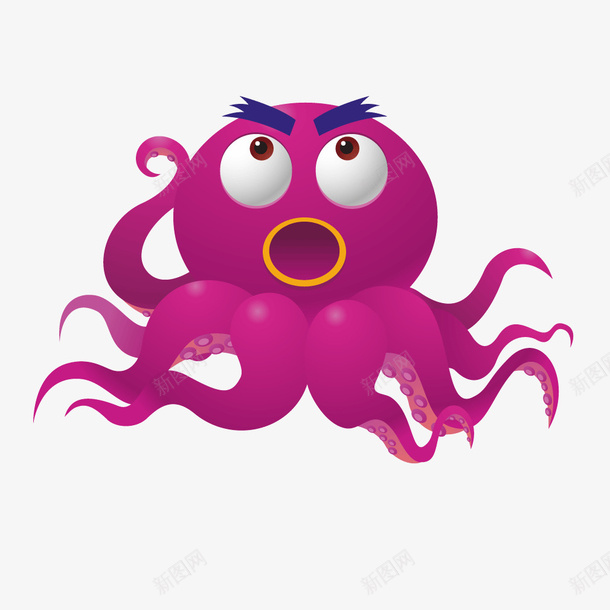 紫色海洋生物乌贼矢量图ai免抠素材_新图网 https://ixintu.com 乌贼 海洋 生物 紫色 矢量图