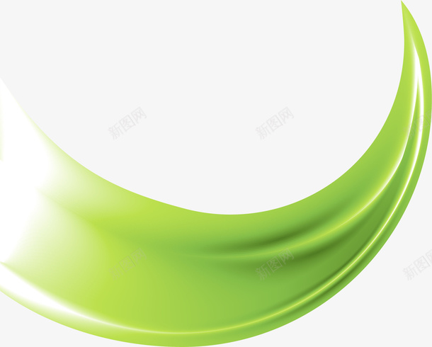手绘绿色弧线png免抠素材_新图网 https://ixintu.com 小清新 弧线 手绘 水彩 渐变 简约 绿色 质感
